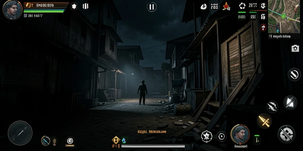 Screenshot dari gameplay API77 yang menegangkan dan menyeramkan.