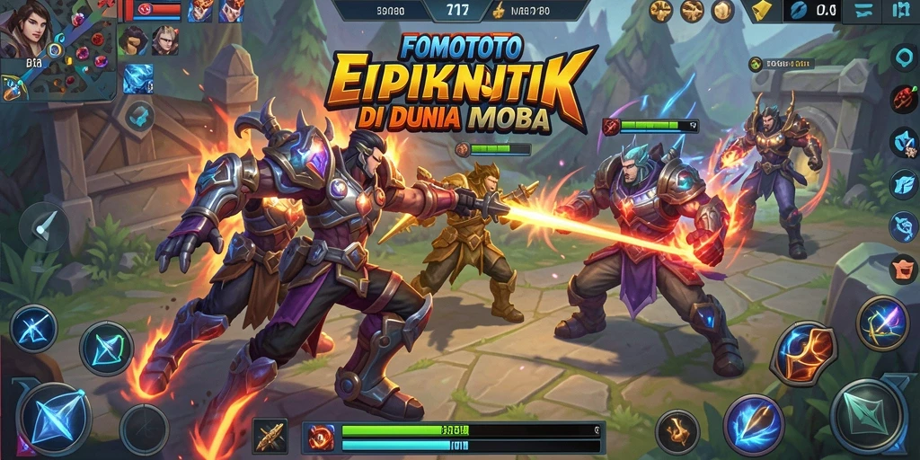 Tampilan gameplay MOBA yang seru dan mengesankan.