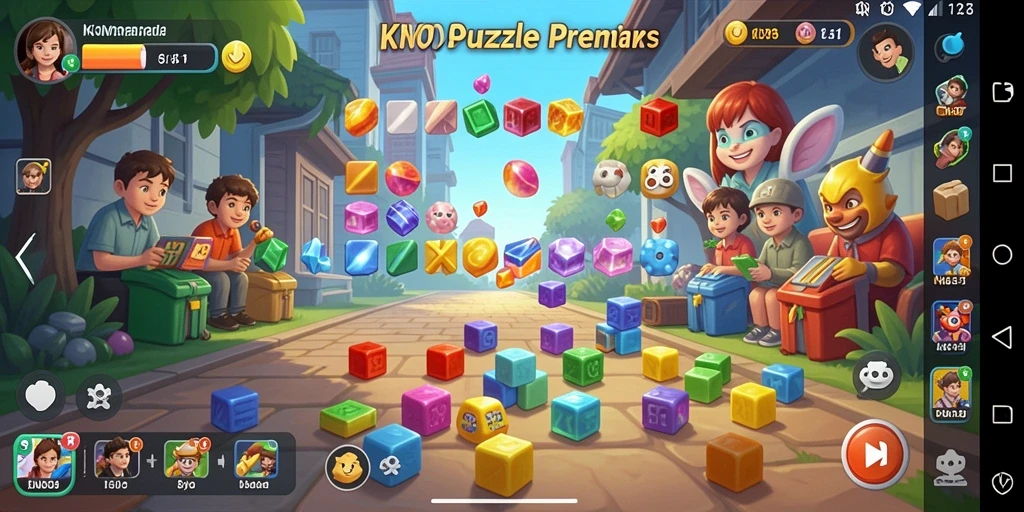 Tampilan gameplay <strong>KNO89</strong> dengan berbagai teka-teki yang menantang.