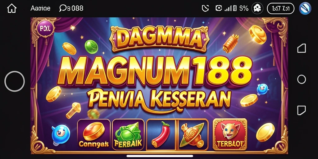 Tangkapan layar gameplay MAGNUM188 menunjukkan momen menang yang seru.