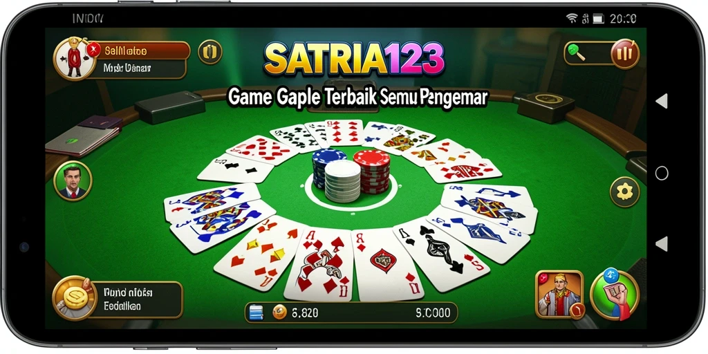 Screenshot permainan SATRIA123 menampilkan keseruan bermain Gaple.